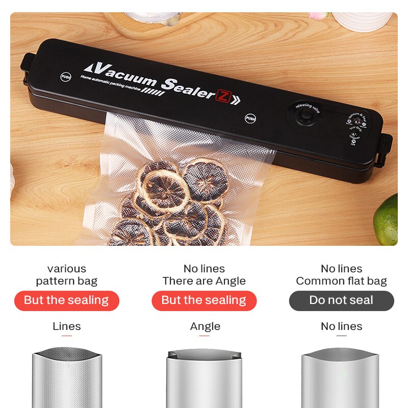 Vacuum Sealer Packaging Machine For Household 220V EU Plug Including 10pcs Food Vacuum Packing Bag Food Storage Kitchen Tool