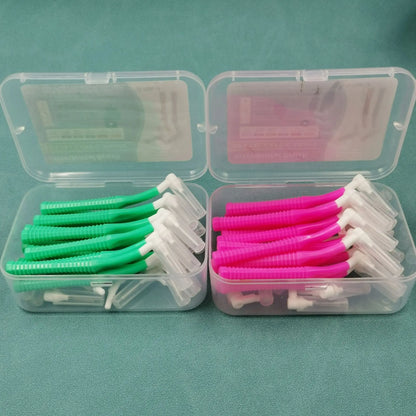 New 20Pcs Angle Interdental Brushes High-quality Plastics Safety Long-term Use Between TeethBraces Tooth Brush Cleaner