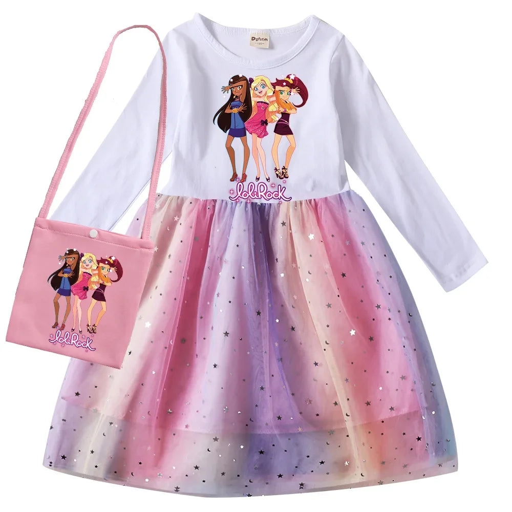 Rock Loli Girls Dresses LoliRock Clothes Winter Long Sleeve Princess Dress Children Christmas Birthday Party Costumes for Kids