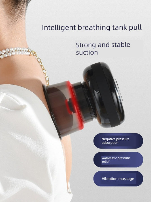 Electric Intelligent Breathing Cupping Gua Sha Scraping Massager Dredge Whole Body Meridian Heating Vibration Shoulder and Back Trapezius Massage Instrument