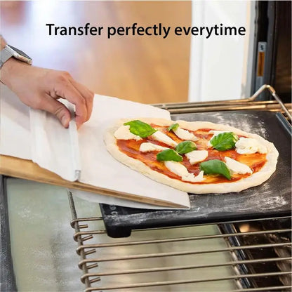 Sliding Pizza Peel Perforated Shovel Paddle Non Stick Spatula With Hang Hole Turning Peel For Ovens Restaurant Home Kitchen Tool