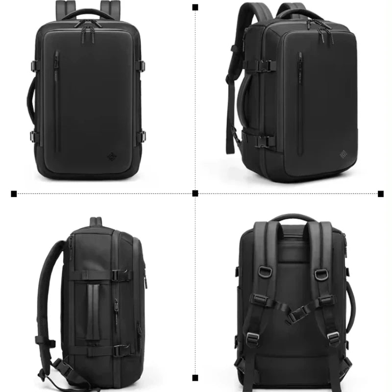 Expandable Airbag Backpack for Men 16 Inch Waterproof Laptop Business Bag Vacuum Compression Storage Travel Backpack Luggage Bag