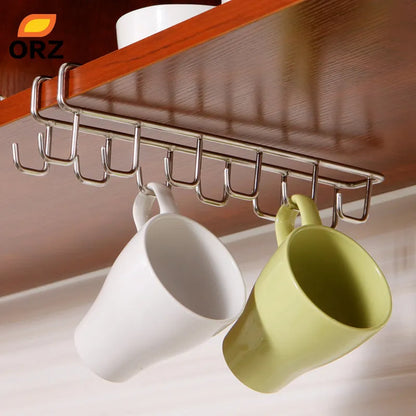 ORZ Kitchen Utensils Organizer Shelf  Storage Towel Hooks Housekeeper Hangers Cabinet Storage Shelves For Kitchen Convenience