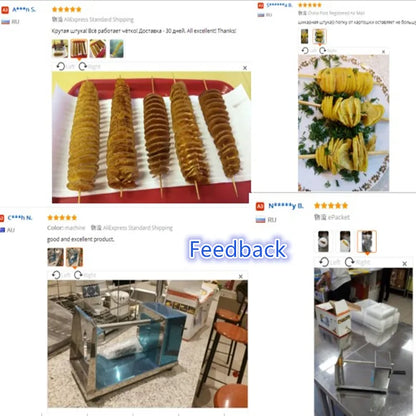 Hotsale Tornado Potato Cutter Machine Spiral Cutting Machine Chips Machine Kitchen Accessories Cooking Tools Chopper Potato Chip