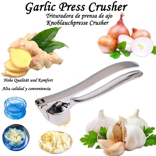 Garlic Press Crusher Mincer Kitchen Stainless Steel Garlic Smasher Squeezer Manual Press Grinding Tool Kitchen Accessories