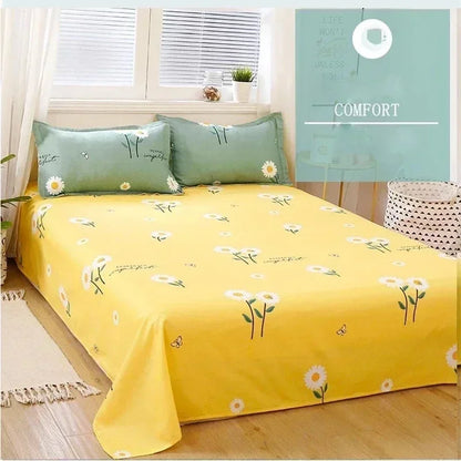 New Fashion Print Queen Size Bedding Set King Size Daisy Printed  Duvet Cover Set with Flat Sheets Cozy Durable Bedding Sets