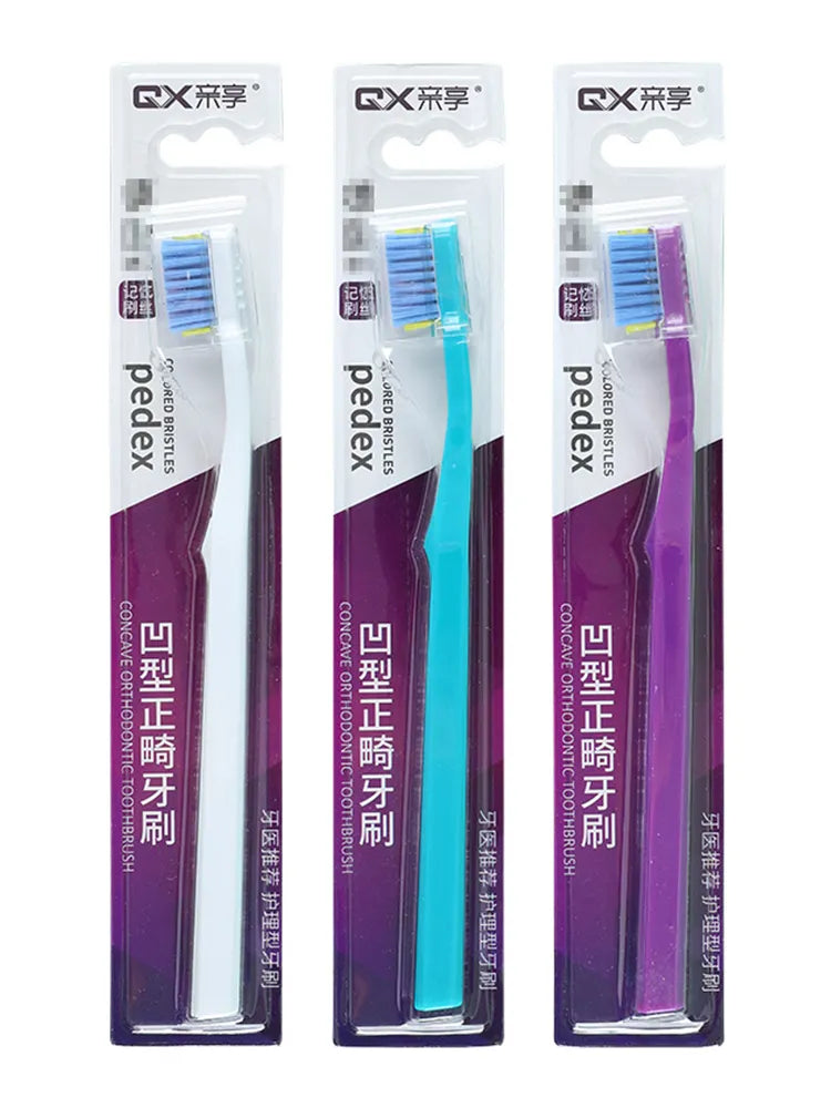 Soft Bristle Toothbrush Orthodontic Dental Cleaning Tooth Brush Concav ...