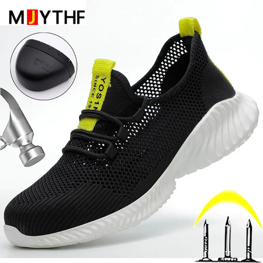 Lightweight Comfort Safety Shoes For Men Women Work Shoes Sneakers Steel Toe Shoes Puncture-Proof Breathable Protective Shoes