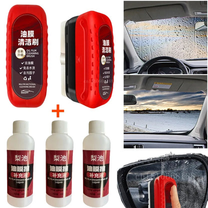 120ml Automotive Car Oil Film Cleaning Brush Car Glass Oil Film Cleaner Hydrophobic Windshield Oil Film Remover for Car Window