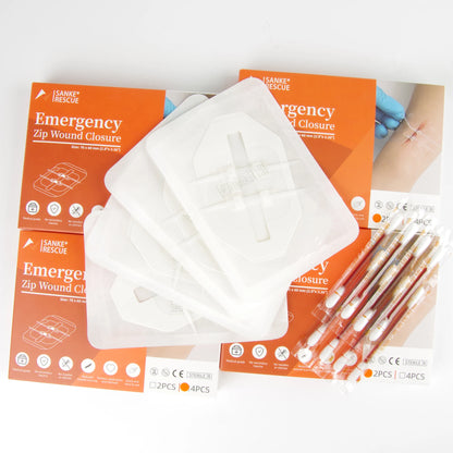 Zipper Painless Wound Closure Device Suture-free Wound Dressing Closure Strips First Aid Kit Emergency Laceration Closures Band