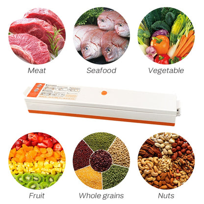 Vacuum Sealer Packaging Machine For Household 220V EU Plug Including 10pcs Food Vacuum Packing Bag Food Storage Kitchen Tool