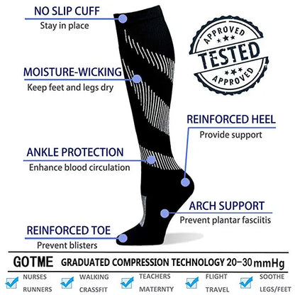 New Arrival Stockings Compression Golf Sport Socks Medical Nursing Stockings Prevent Varicose Veins Socks Fit For Rugby Socks