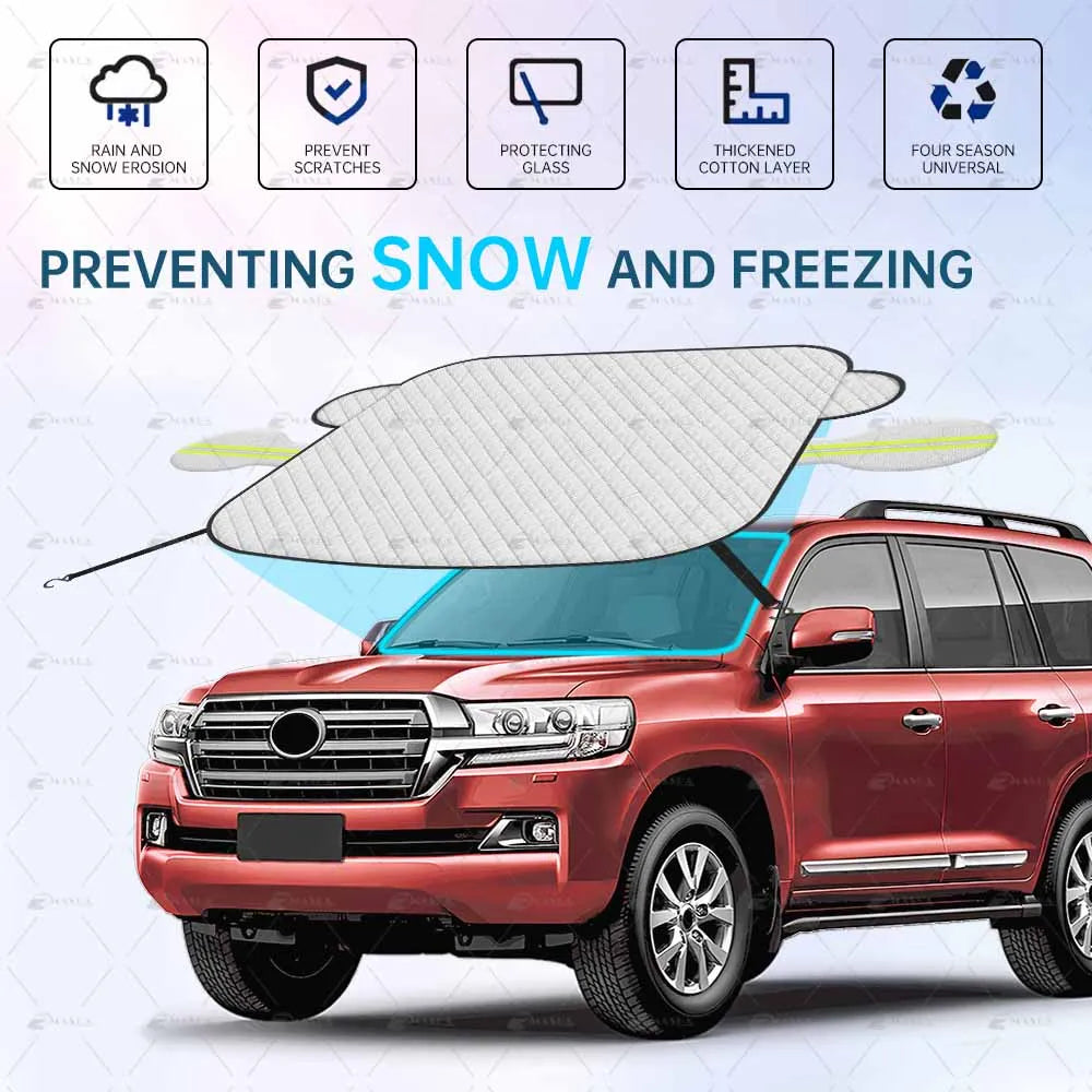 For Toyota Land Cruiser Prado 90 120 150 100 200 Car Windshield Snow Sun Shade Automobile Magnetic Cover Front Windscreen Cover