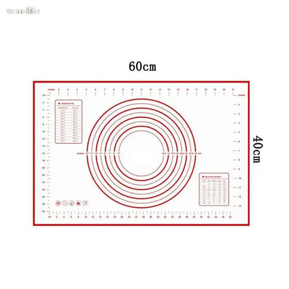 vanzlife platinum silicone mat dough chopping board with scale large non-slip silicone mat kitchen bakeware mat 40*60cm