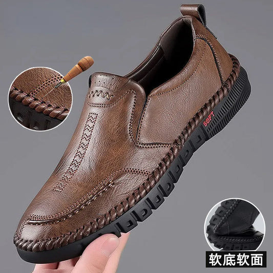 Men's Business Leather Shoes Man Loafers Comfortable 2023 Summer Sneakers  Breathable Casual Shoe Formal Shoes Zapatos Hombre