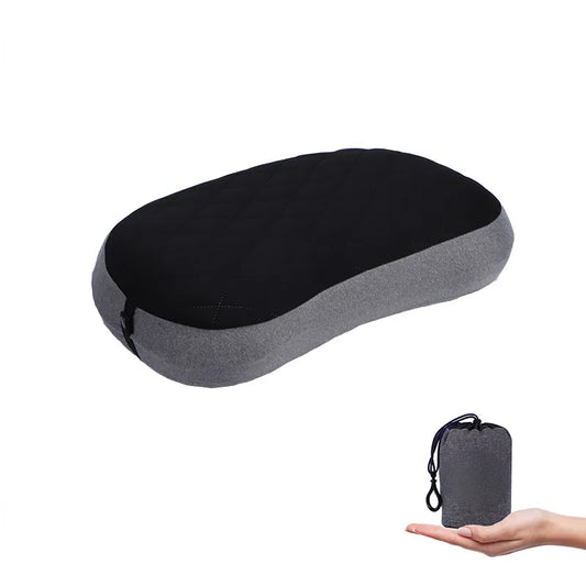 Outdoor Camping Pillow Travel Portable Pillowcase Nap Blow Pillow Drive Airplane Back Cushion Pillow