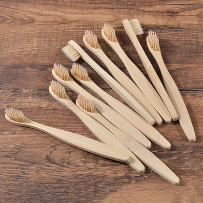 Kids 10pcs Soft Toothbrush Bristles Bamboo Toothbrush Eco Friendly Childrens Toothbrushes Biodegradable Oral Care Tooth Brush