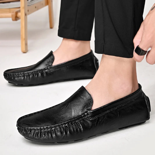 Man shoes slip on Party Driving Moccasins Footwear genuine Leather Men Loafers Dress Shoes fashion Male Shoes men Casual Shoes