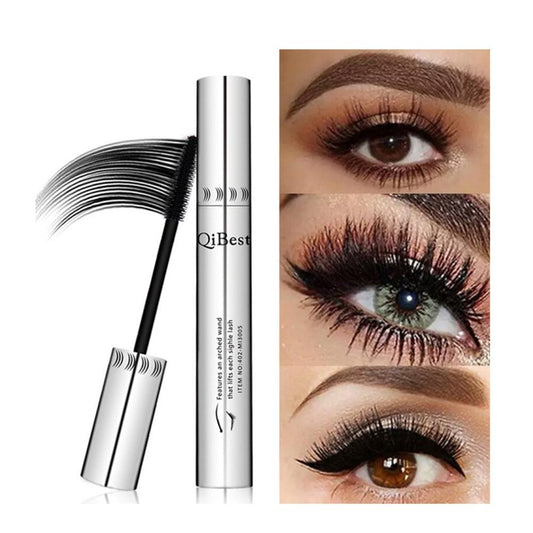 QIBEST Mascara noir cils Mascara 4D cils soyeux allongeant les cils maquillage Mascara imperméable Volume cosmétiques pour les yeux