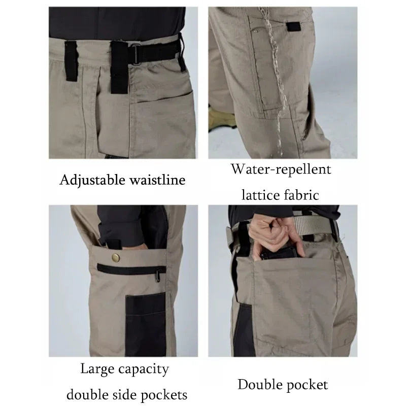 Pantalon Cargo pour hommes, pantalon de travail multi-poches, pantalon tactique décontracté, vêtements d'extérieur pour hommes, droit, résistant à l'usure, automne hiver