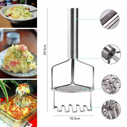 WALFOS Cooking Tools Stainless Steel Potato Ricer Masher Kitchen Accessories Metal Potato Press Vegetable Juicer Press Maker