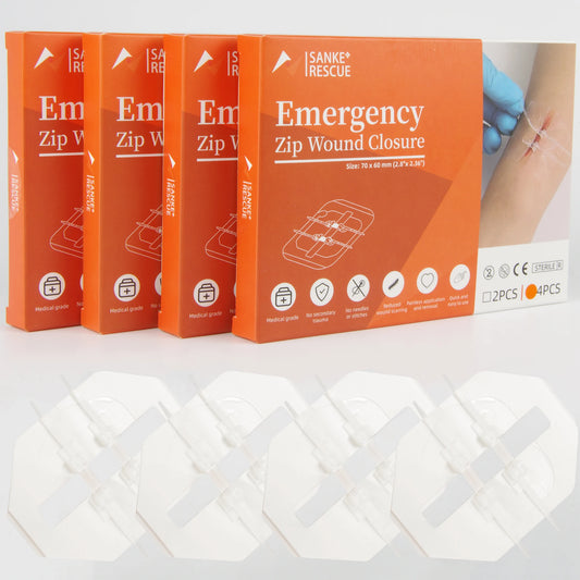 Zipper Painless Wound Closure Device Suture-free Wound Dressing Closure Strips First Aid Kit Emergency Laceration Closures Band