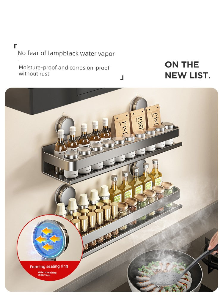 Punch-Free Suction Rack Wall-Mounted For Home Kitchen