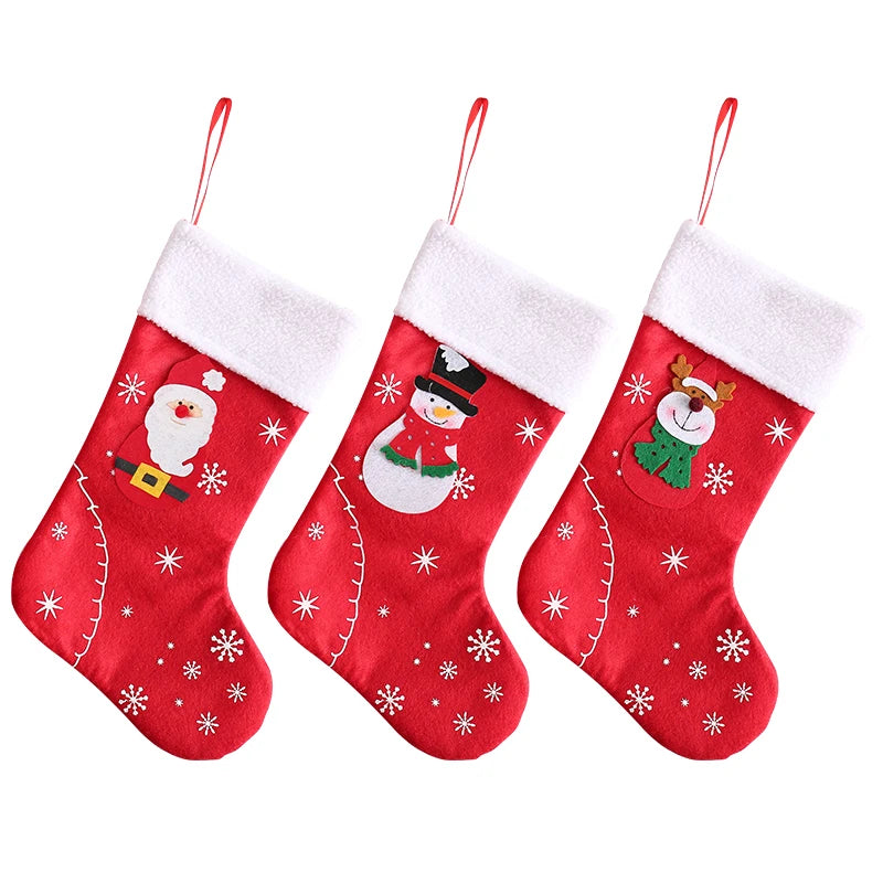 New Year 2023 Christmas Gift Christmas Stocking Mini Santa Sacks Candy Dragee Cloth Bag Christmas Decorations for Home Presents