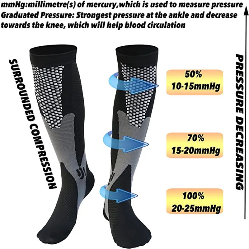 New Arrival Stockings Compression Golf Sport Socks Medical Nursing Stockings Prevent Varicose Veins Socks Fit For Rugby Socks