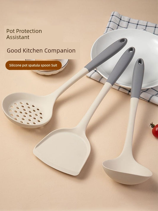 Food Grade Non-Stick Pan Dedicated Full-Cover Soup Spoon Silicone Shovel