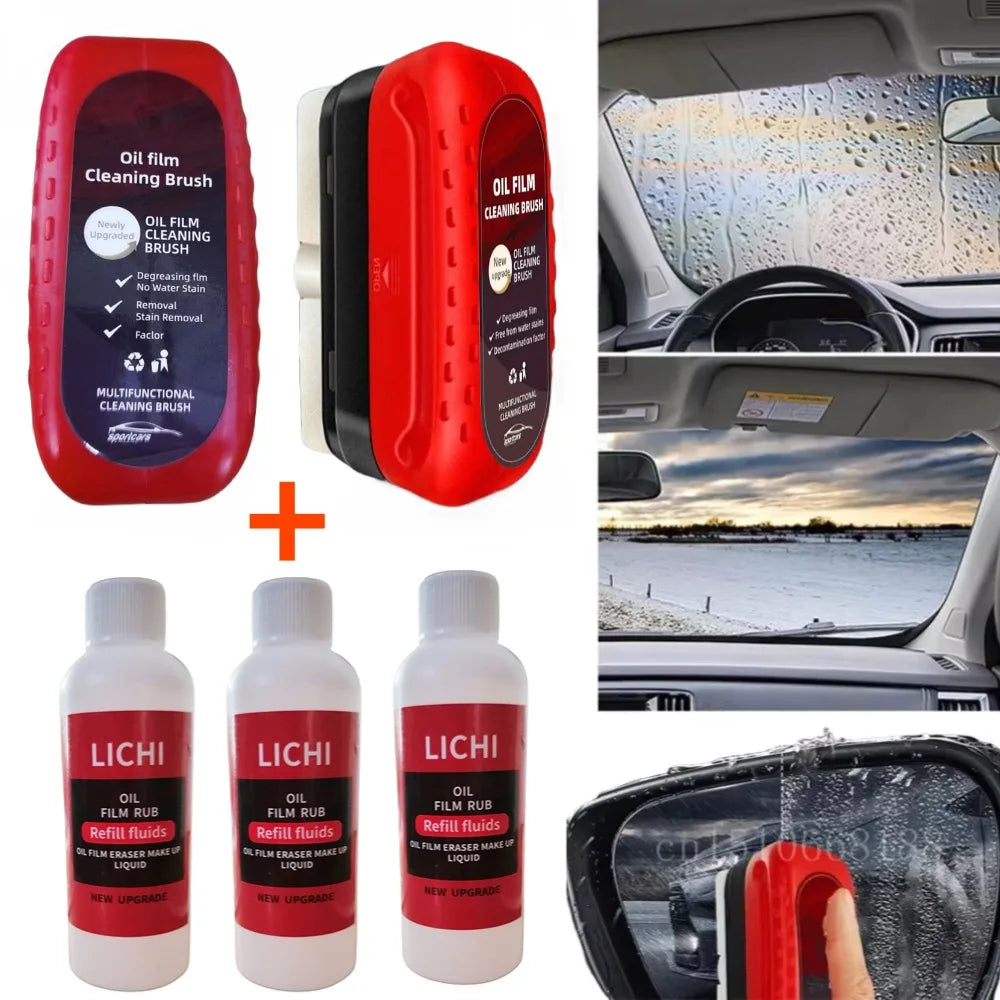 120ml Automotive Car Oil Film Cleaning Brush Car Glass Oil Film Cleaner Hydrophobic Windshield Oil Film Remover for Car Window