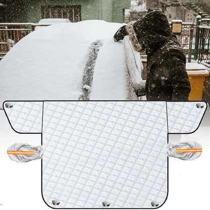 Windshield Cover For Snow Magnetic Snow Cover With 5 Magnetic Fixation Car Window Cover For Against Snow Frost Sun UV Radiation