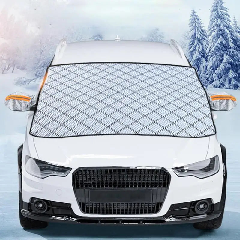 Windshield Cover For Snow Magnetic Snow Cover With 5 Magnetic Fixation Car Window Cover For Against Snow Frost Sun UV Radiation