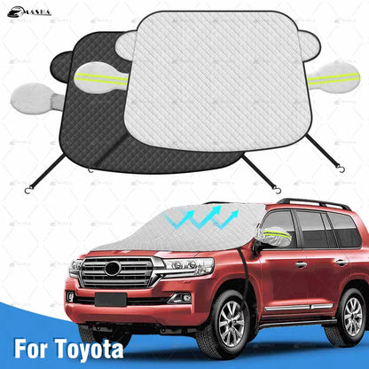 For Toyota Land Cruiser Prado 90 120 150 100 200 Car Windshield Snow Sun Shade Automobile Magnetic Cover Front Windscreen Cover