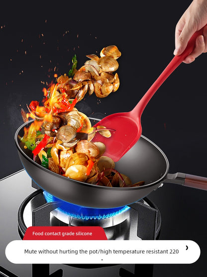 Food Grade Non-Stick Pan Dedicated Full-Cover Soup Spoon Silicone Shovel