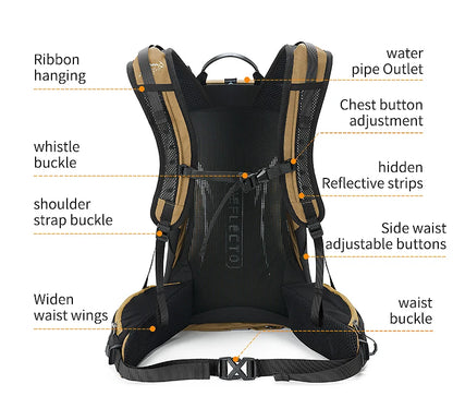 Mountaineering backpack 35 liters men's and women's outdoor sports bag waterproof camping hiking rain