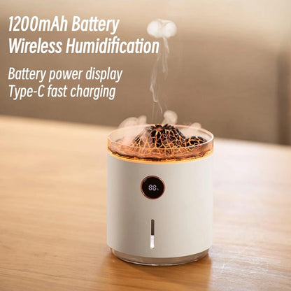 Volcano Flame Essential Oil Aroma Diffuser 350ML Smoke Ring Air Humidifier USB Ultrasonic Mist Maker Fragrance Mini Humidifier