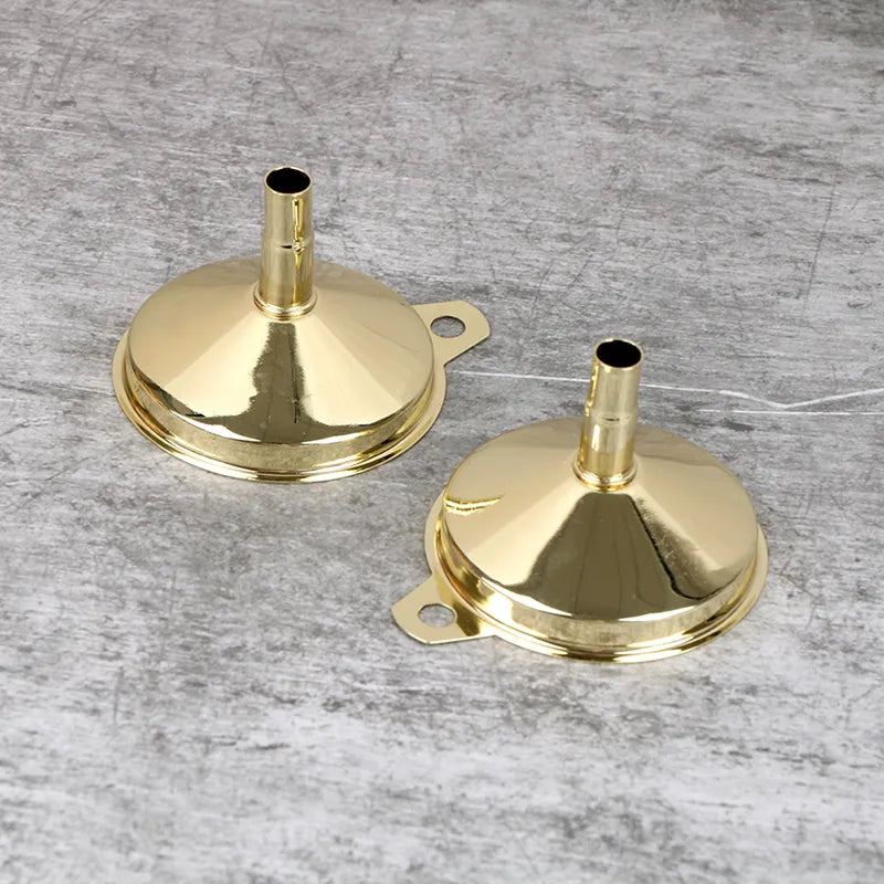 Functional Stainless Steel Gold Funnel Cone Oil Liquid Dispenser Kitchen Tools