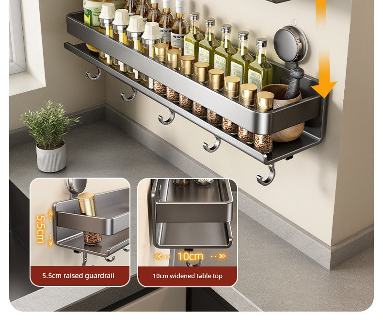 Punch-Free Suction Rack Wall-Mounted For Home Kitchen