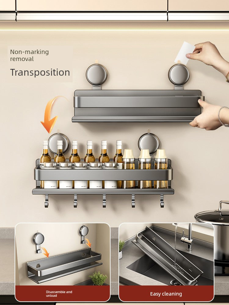 Punch-Free Suction Rack Wall-Mounted For Home Kitchen