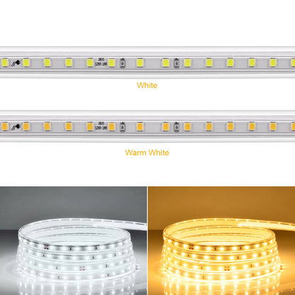 Neon LED Strip Light String With 220V EU 110V US Plug Waterproof Night light lamp SMD 3528120LEDS/M for Kitchen Bedroom Decor