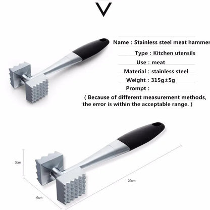 New Kitchen Tender Loose Meat Stainless Steel hammer Steak Professional Meat Hammer Tenderizer Cooking Tools Kitchenware