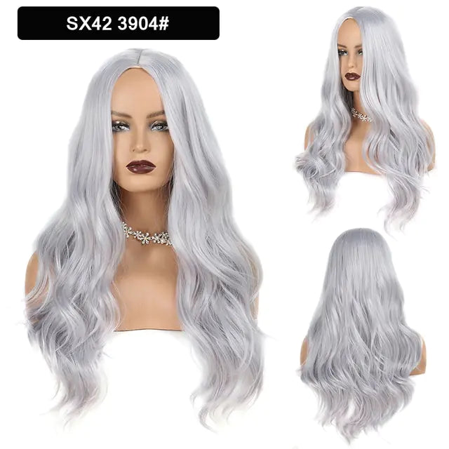 Wavy Middle Part Wigs