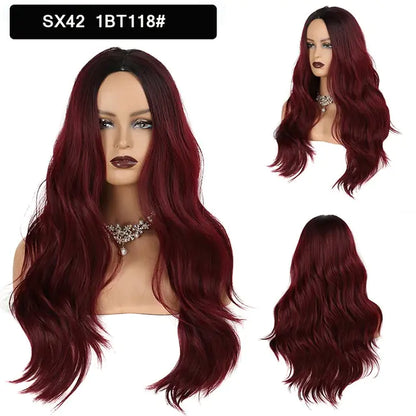 Wavy Middle Part Wigs