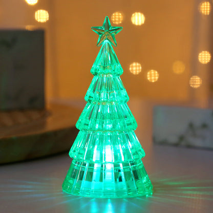 Christmas Decoration Light-emitting Christmas Tree Crystal Small Night Lamp