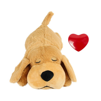 Pet Comfort Dog Anxiety Accompany Sleep Simulation Heartbeat Plush Toy