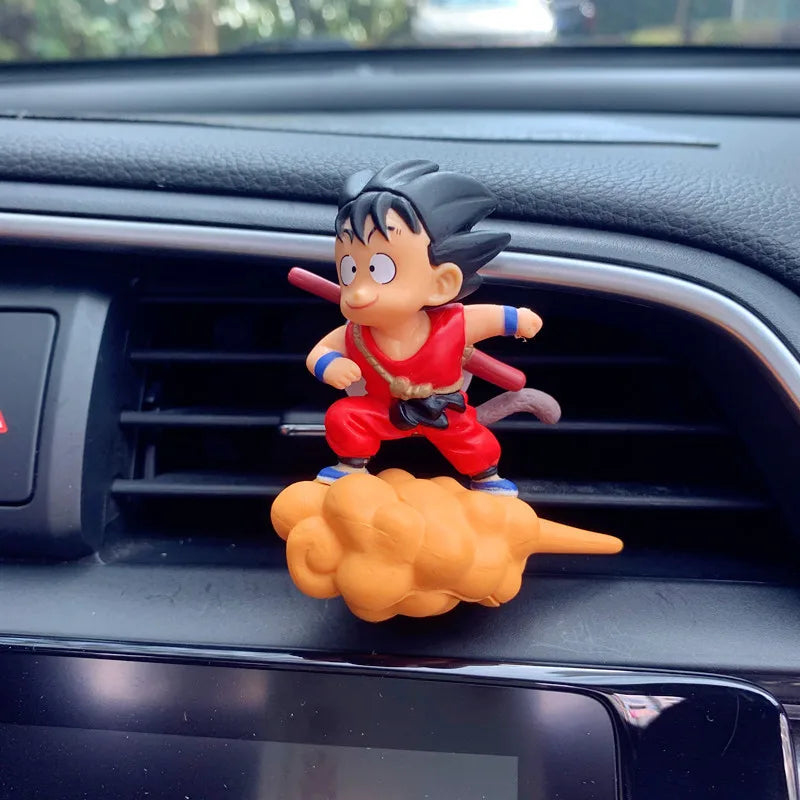 Car Ornament Anime Dragons Ball Cartoon Son Gokus Figure Car Air Outlet Vent Perfume Auto Air Freshener Decor Accessories Gifts