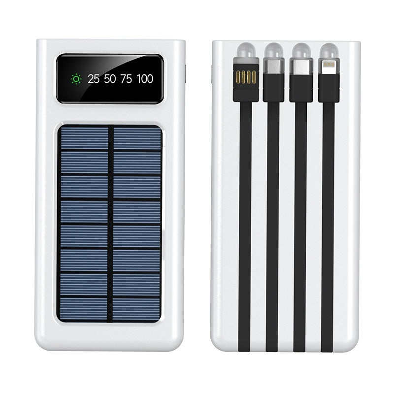 With Cable Four-wire Solar Energy Portable Battery For Mobile Phones