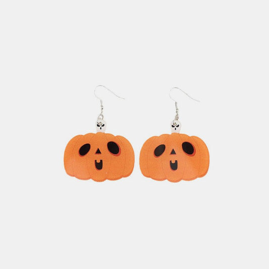 Acrylic Alloy Pumpkin Shape Earrings - Jaazi Intl