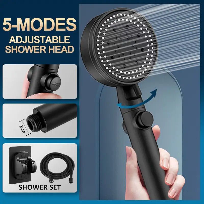 Adjustable Pressurized Shower Head - Jaazi Intl